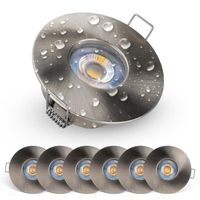 Emos Exclusive Spot LED Encastré IP44 3000K - Lampe Plafond pour ampoules LED 6 Spots