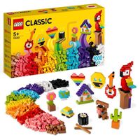 LEGO® Classic 11030 Briques à Foison, Jouet Briques avec Perroquet, Fleur et Emoji, Cadeau