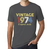 Homme Tee-Shirt Pièces D'Origine 1974 – Original Parts 1974 – 49 Ans T-Shirt Cadeau 49e Anniversaire Vintage Année 1974 Gris