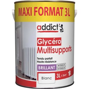 PEINTURE - VERNIS Addict Glycero Multisupports Brillant 3L Maxi Format - Glycéro