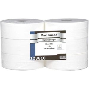 PAPIER TOILETTE Papier toilette Maxi Jumbo - 6 bobines WC 2 plis