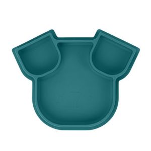 ASSIETTE - PLATEAU BÉBÉ BABYMOOV Assiette compartimentée bébé ISY PLATE, en silicone, souple & solide, antidérapente, passe au lave-vaisselle, chien bleu