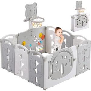 PARC BÉBÉ Parc Bébé 8+2 Panneaux , Barrière de Sécurité Port