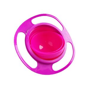 Rose Gamelle Anti Renversement Pour Enfant Gyro Bol Rotatif A 360 En Forme De Ufo Pour La Formation Dutilisation Du Bol Du Bebe