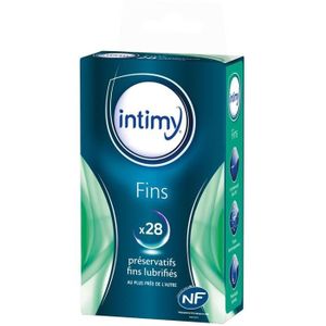 PRÉSERVATIF INTIMY : Préservatifs fins lubrifiés 28 préservatifs