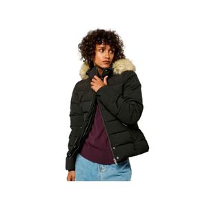 Doudoune femme avec capuche grosse fourrure top