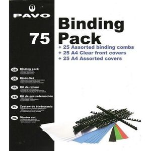 Kit neuf de reliure Pavo 25 reliures A4 Starterkit binding - Label