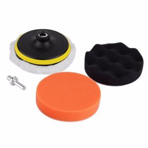 SHINA 9PCS 4 pouces 100mm Eponge Buff Polissage Pad Polissage Pad Kit Car Polisseuse M10 Thread # 3