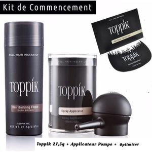 POUDRE DENSIFIANTE Toppik kit de commencement Poudre de Cheveux Noir