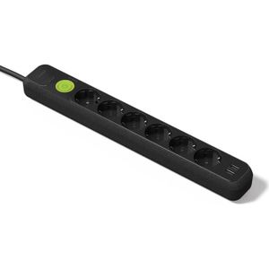 MULTIPRISE – Multiprise 6 prises + 2 prises USB + interrupteur | Câble 1,5 M | Avec Tt | 16 A 250 V | Prise USB à charge rapide |[D4292]