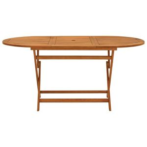 TABLE DE JARDIN  XIJ - Table pliable de jardin 160x85x75 cm Bois d'