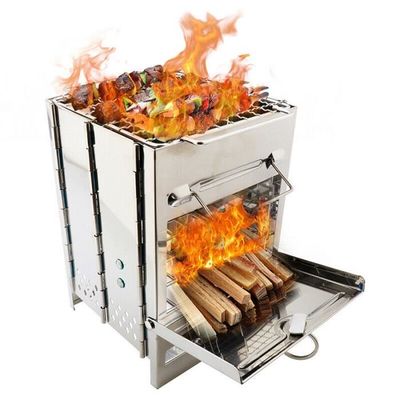 Petit Barbecue Réchaud Barbecue à Charbon de Bois Grill Patio Camping  Pique-Nique Brûleur Pliable 