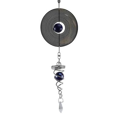 Carillon éolien rotatif en acier inoxydable couleur jardin 3D ornement suspendu, carillon éolien en spirale d'avion - Jardin