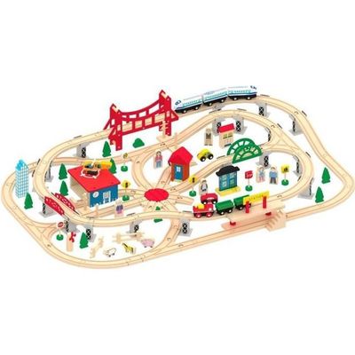 Circuit de Voitures en Bois pour Les Enfants de 1 et 2 Ans 4 Mini
