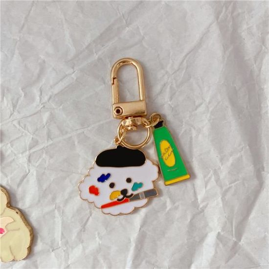 Porte-clés Animal Mignon En Métal Argenté - Pendentif Laine, Marque Onwomania, Unisexe, Neuf Avec étiquettes