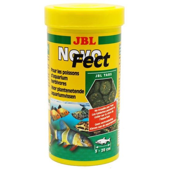 JBL 400 tablettes alimentaire Novofect - Pour poisson herbivore - 250ml