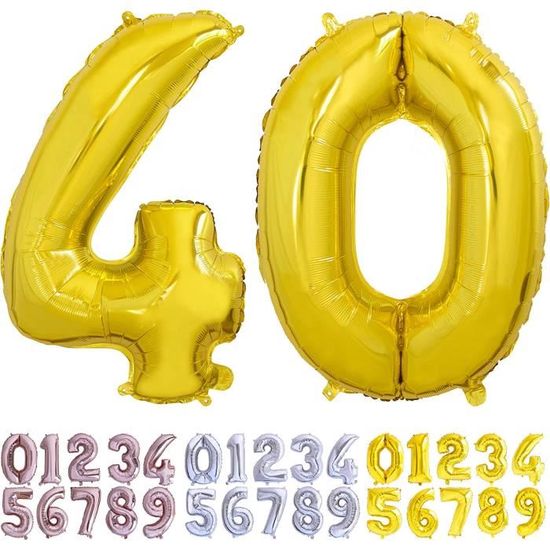 Ballon Num ro 40 Dor Ballons G ants Chiffres 0 4 Foil D coration F te Ballon Num ro 40 Dor Ballons G ants Chiffres 0 4 Foil D coration F te