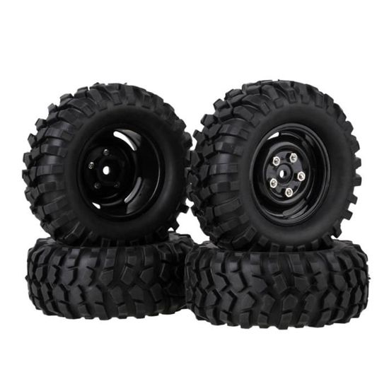 GOTOTOP Ensemble De Pneus Et Jantes RC Pour Voiture 1/24 RC 4 Pièces