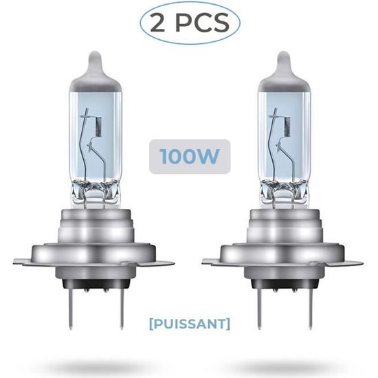 Acheter 2 pièces H7 6000K xénon gaz halogène phare blanc voiture ampoules  100W 12V (Taille: 12V)
