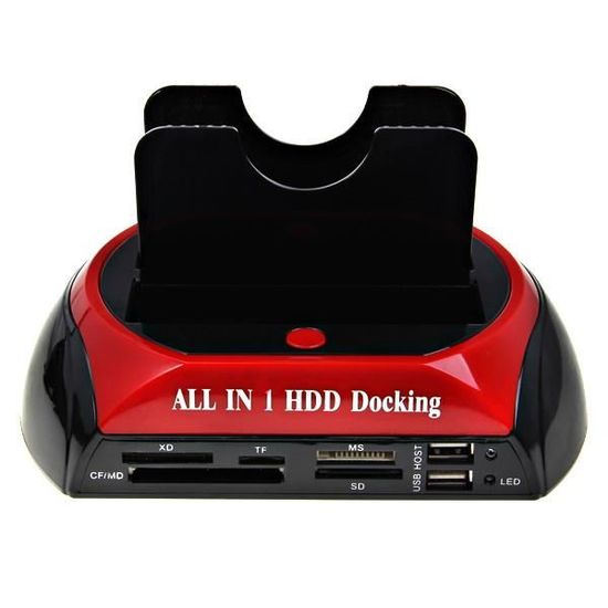 DOCKING STATION MIXTE SATA IDE USB eSATA LECTEUR DE CARTE Fonction back up