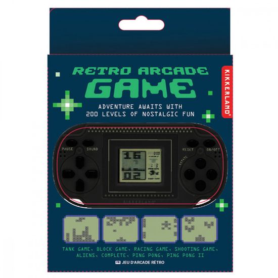 Mini Arcade Tetris Rétro - Écran Couleur, 15 Niveaux, Version Portable