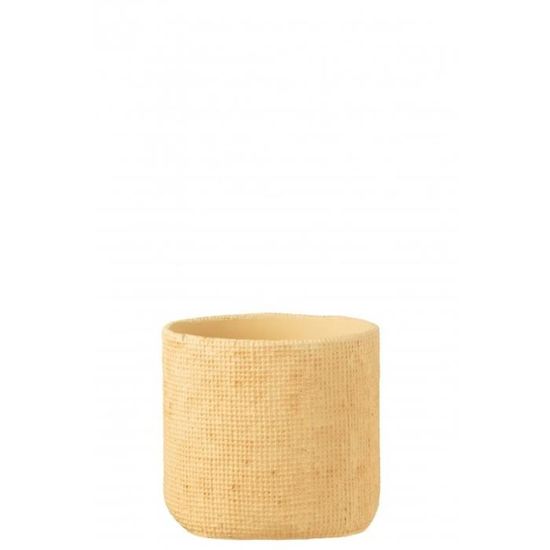 Cachepot J-Line En Ciment Terracotta - Grand Modèle Pour Plantes Intérieures Ou Extérieures