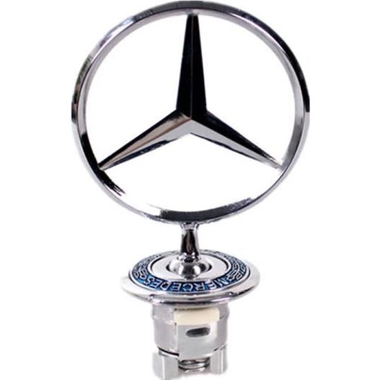 Logo/emblème De Capot Noir Pour Mercedes Classe C Et E - Référence A0008171701 - Remplacement Ou Personnalisation