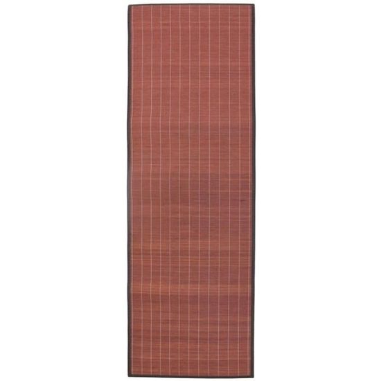 BALI CHIC - Tapis de couloir 65 x 200 cm Marron Chocolat