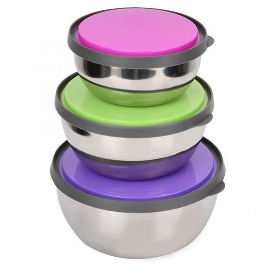 Bol à Nouilles Instantanées 1200 Ml En Inox - Double Paroi Isolante, Avec Couvercle, Cuillère Et Baguettes, Blanc Cassé