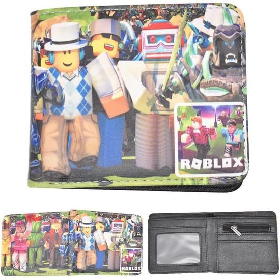 Portefeuille Roblox Pour Enfants - Porte-Monnaie Dessin Animé Pliable Garçons Filles Avec Compartiments