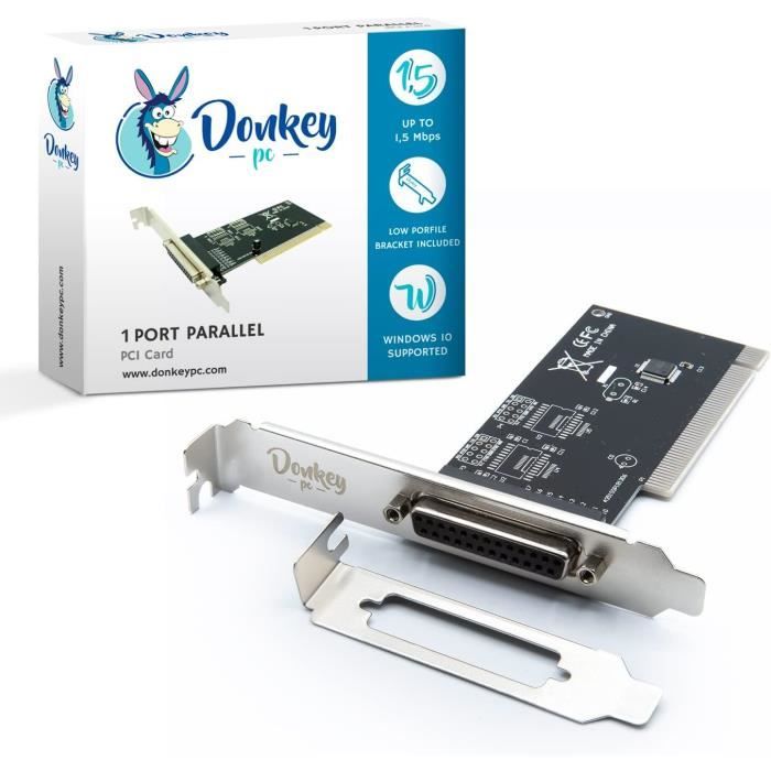 Donkey PC Carte PCI Card 1 Port parallèle MultiMode IEEE 1284 ...