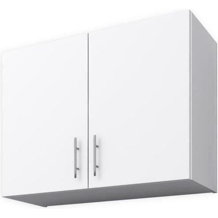 Obi Meuble Haut De Cuisine L 80 Cm Blanc Mat Achat Vente