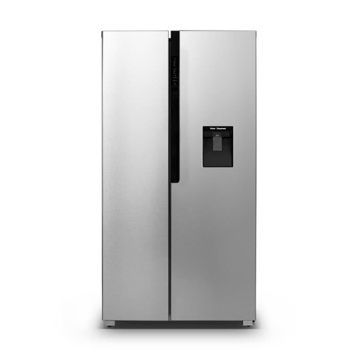 AMSTA - AMSBS528WDX - Réfrigérateur Side by side - 527L (335+192) - No frost - Distributeur d'eau - 4 clayettes - Inox