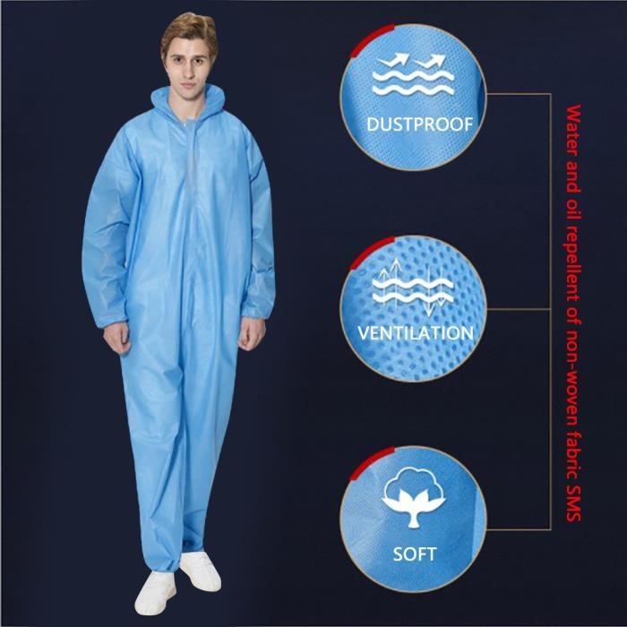 Protection sportive Combinaison Chemical Hazmat Isolation Suit Vêtements de protection jetables Nouveau GJJ200320001BUL2_365