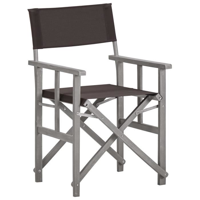 Chaise de metteur en scène Bois massif d'acacia