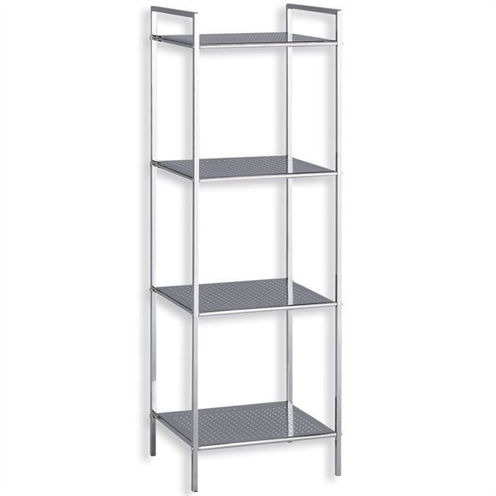 Étagères salle de bains MATIS chromé 4 tablettes