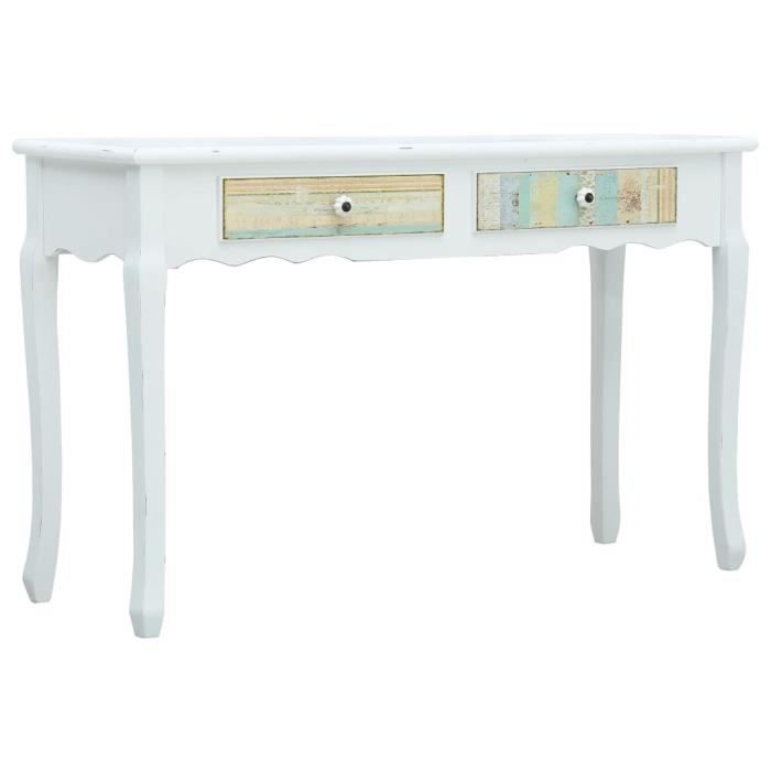 Console Contemporain - Table console Armoire console Blanc 120x40x74,5 cm Bois Meuble© ®MWLTCD®