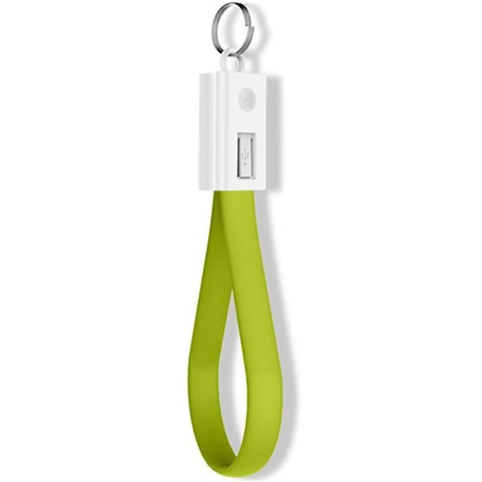 Câble USB et Type C pour recharge Portable, accessoire de porte clés, pour iPhone, Samsung, Huawei Green 20cm for Type C -QUIN5895