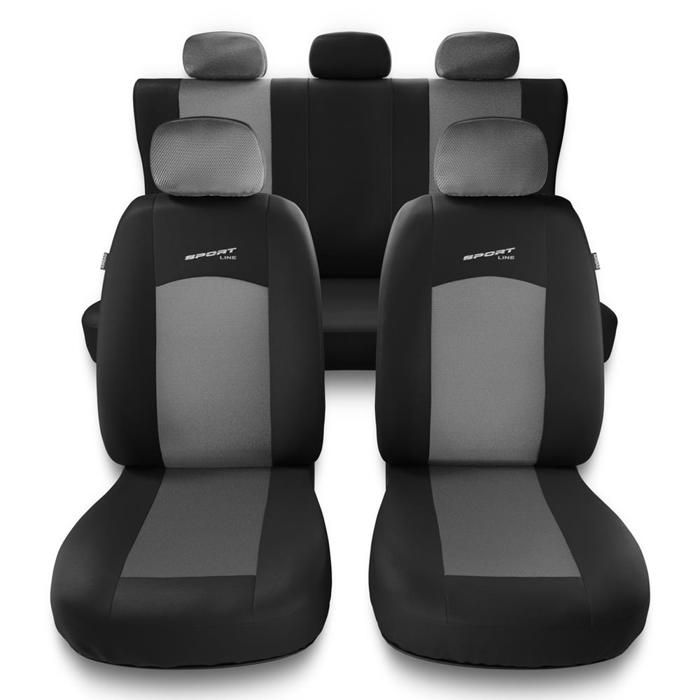 S-G2 Noir Gris - Housses de sieges universelles compatibles avec RENAULT MEGANE 1 2 3 4 III IV PU7030