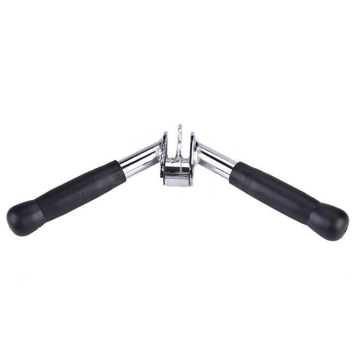 Poignée V-barre en Acier Extension GB Triceps Attachement en Câble Durable Exercice GB Formation GB Gymnase ROSE0906