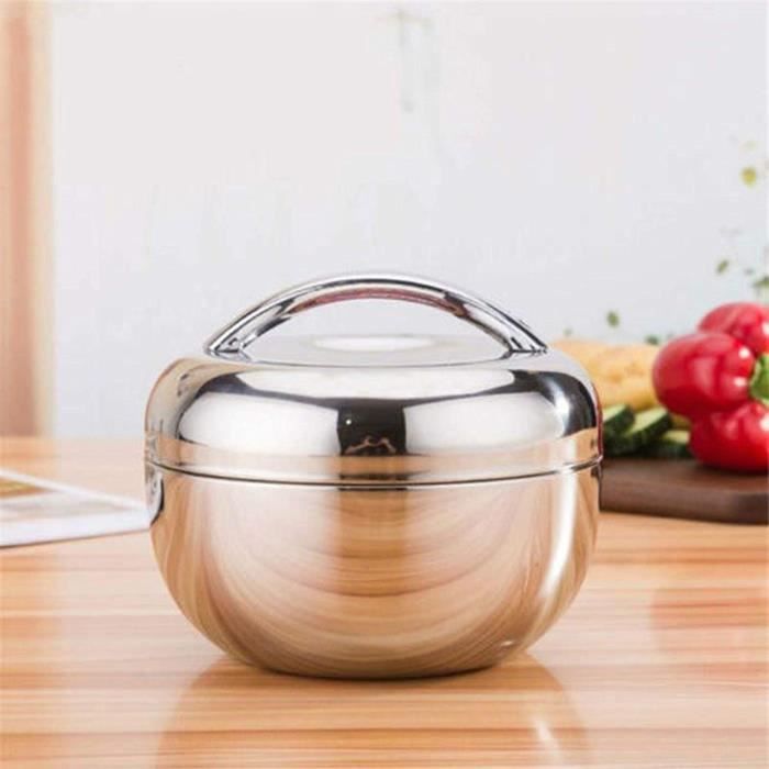 LUNCH BOX xinyawl Boicirctes Alimentaires Isothermes 1L INOX Thermo Isolated Thermal Food Container Bento Round Lunch Box for Ina352