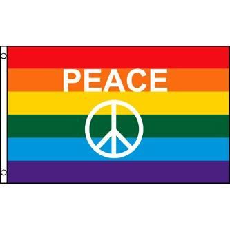 Drapeau Arc-en-Ciel Symbole Paix 150x90cm - gay...