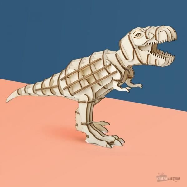 Puzzle T-Rex 3D en Bois - Cadeau Maestro