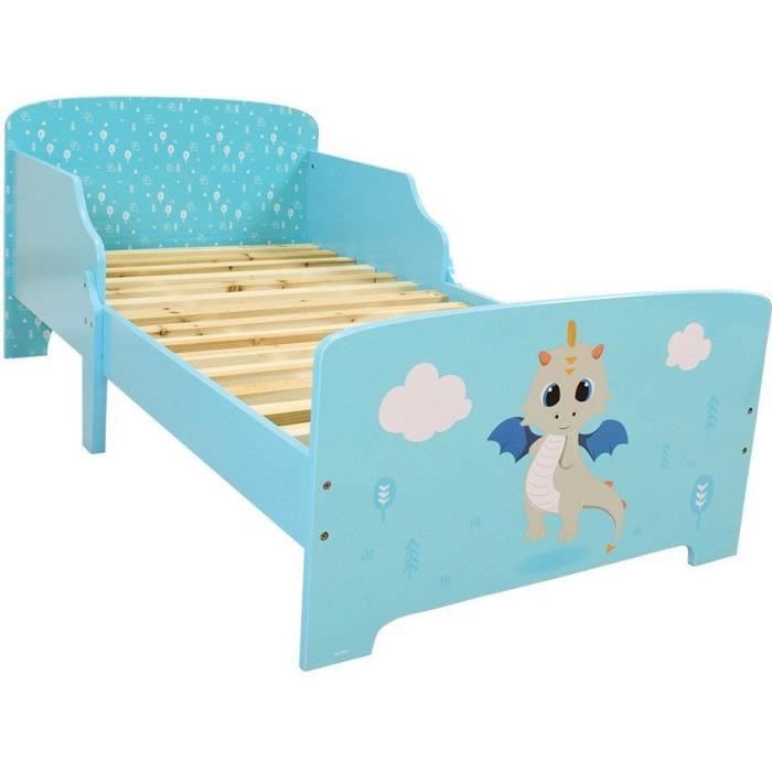 FUN HOUSE Léon le Dragon 713303 LIT avec lattes Dimensions : ± H.59 x L. 77 x P. 144 cm pour enfant