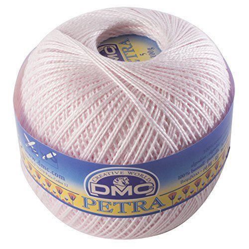 Fil DMC Petra, 100% coton, rose, taille 3