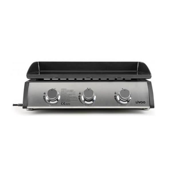 KITCHEN CHEF Plancha gaz fonte 3 feux émaillée 1003A-ZT