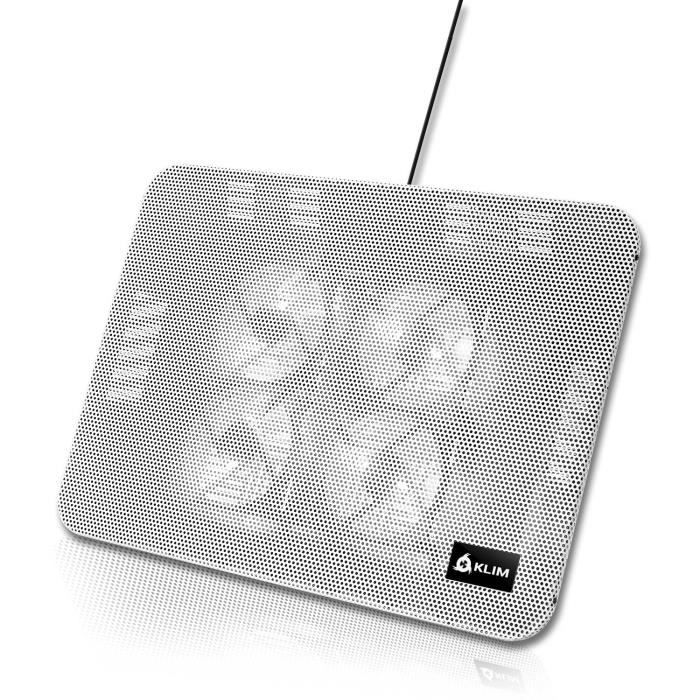 KLIM Serenity + Refroidisseur PC Portable - 11- à 15.6- + Pour Mini et Petits PC + Grille en Métal Stable et Solide + Support Venti