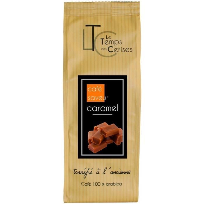 LE TEMPS DES CERISES Café Saveur Caramel 250g Moulu