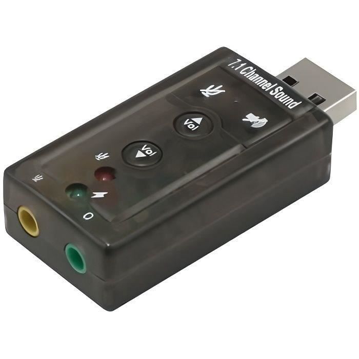 MCL Convertisseur USB 2.0 vers Audio effet 7.1 - Casque et micro