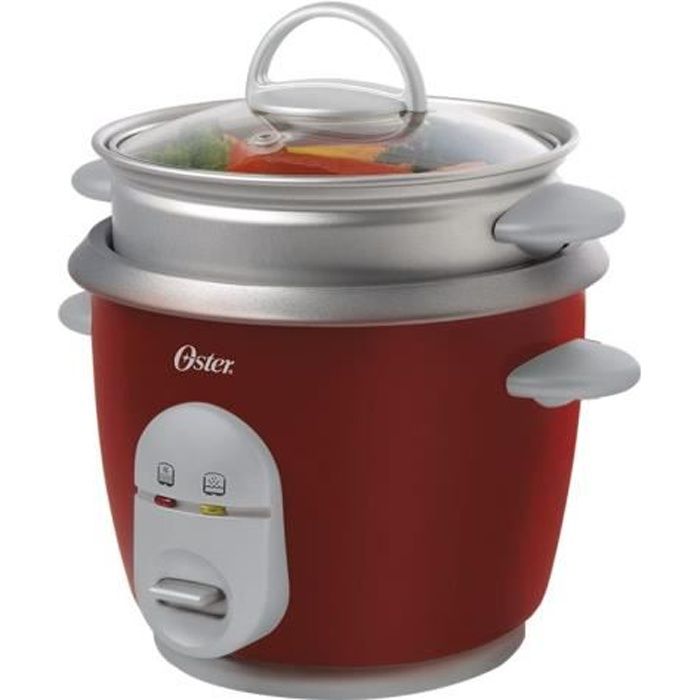 Oster CKSTRC4723-052 Cuiseur à riz-cuiseur à vapeur 1.8 litres 350 Watt rouge